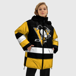 Женская зимняя куртка Oversize Pittsburg Penguins форма - фото 2