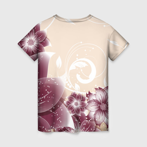 Женская футболка 3D Flowers, цвет 3D печать - фото 2