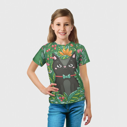 Кошка в цветах фото 1