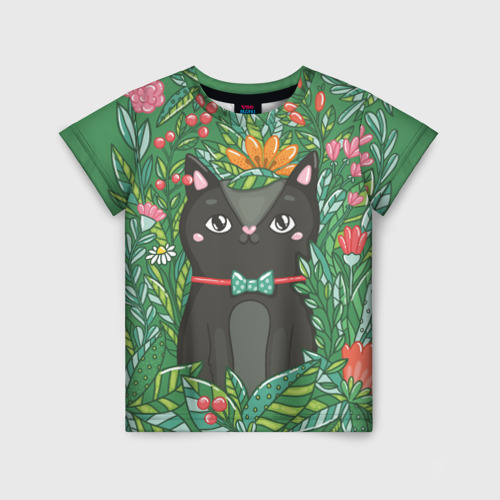 Кошка в цветах фото 0