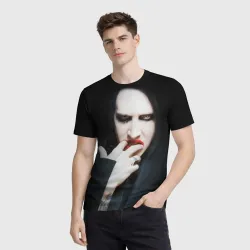 Мужская футболка 3D Marilyn Manson - фото 2