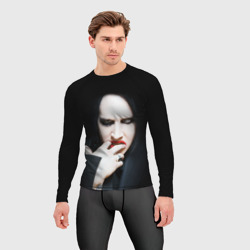Мужской рашгард 3D Marilyn Manson - фото 2
