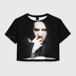 Женская футболка Crop-top 3D Marilyn Manson