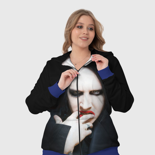 Женский костюм 3D Marilyn Manson, цвет синий - фото 7