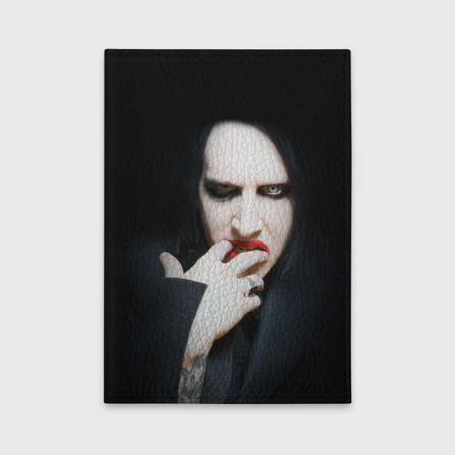 Обложка для автодокументов Marilyn Manson, цвет красный