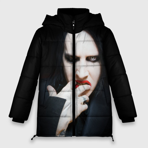 Женская зимняя куртка Oversize Marilyn Manson, цвет черный