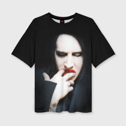 Женская футболка oversize 3D Marilyn Manson