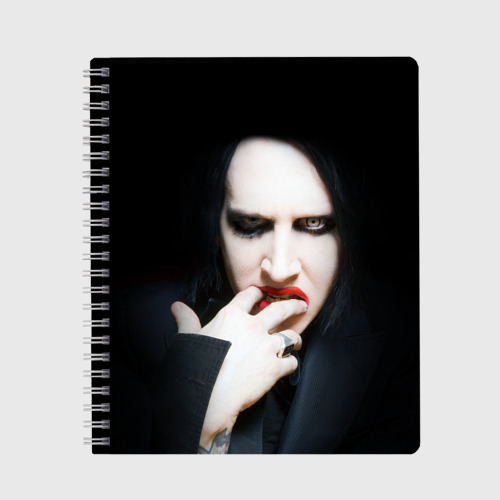 Тетрадь Marilyn Manson, цвет клетка