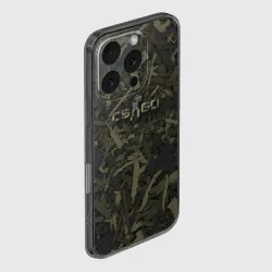 Чехол для iPhone 16 Pro Max силиконовый с защитой камеры CS:GO Оружие камуфляж - фото 2