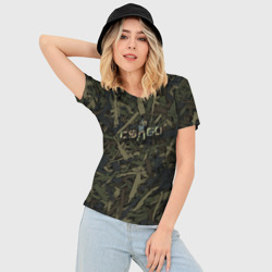 Женская футболка 3D Slim CS:GO Оружие камуфляж - фото 2