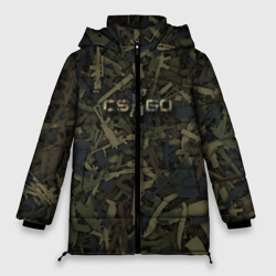 Женская зимняя куртка Oversize CS:GO Оружие камуфляж