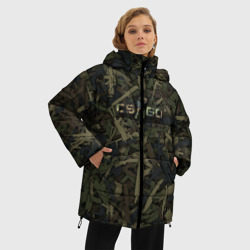 Женская зимняя куртка Oversize CS:GO Оружие камуфляж - фото 2