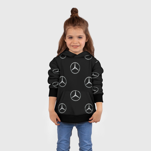 Детская толстовка 3D Mercedes, цвет черный - фото 4