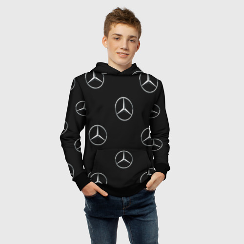 Детская толстовка 3D Mercedes, цвет черный - фото 6
