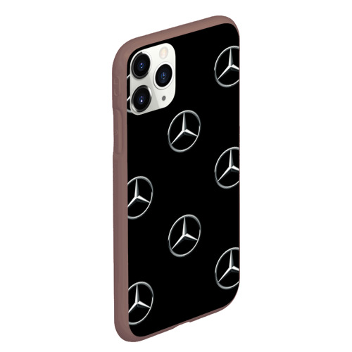 Чехол для iPhone 11 Pro Max матовый Mercedes, цвет коричневый - фото 3
