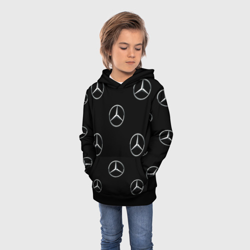 Детская толстовка 3D Mercedes, цвет черный - фото 3