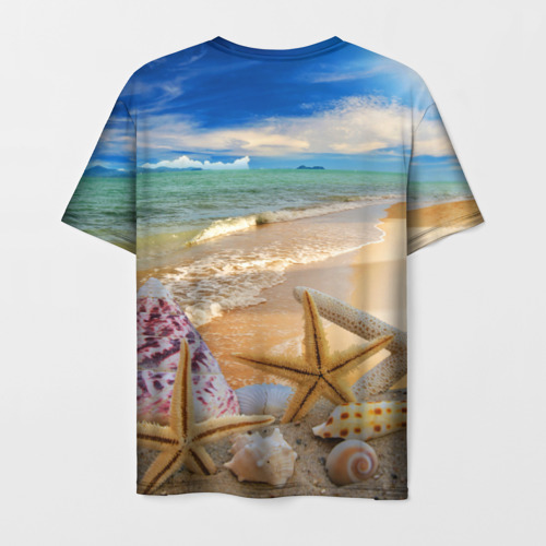 Мужская футболка 3D Морской пляж 2 - фото 2