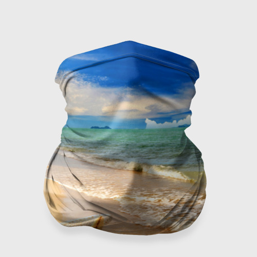 Бандана-труба 3D Морской пляж 2, цвет 3D печать