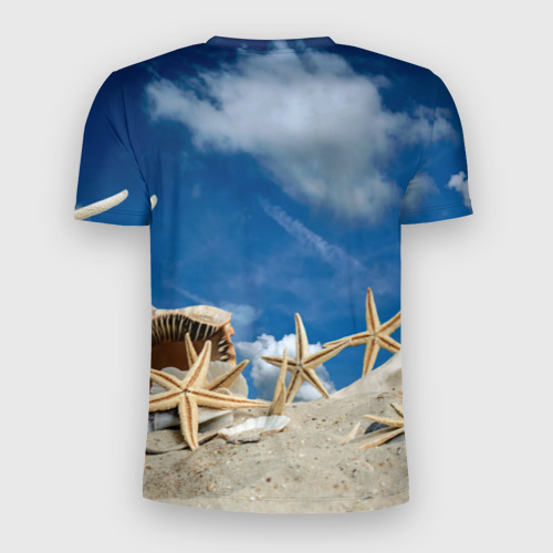 Мужская футболка 3D Slim Морской пляж 3, цвет 3D печать - фото 2