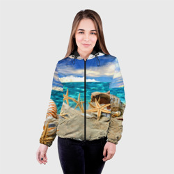 Женская куртка 3D Морской пляж 4 - фото 2