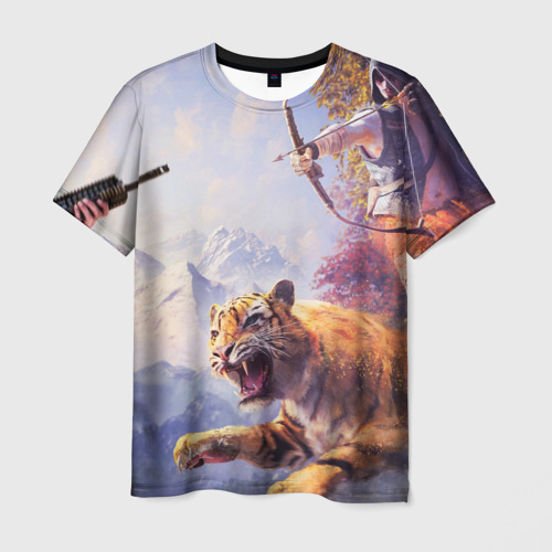 Мужская футболка 3D Месть Тигра, цвет 3D печать
