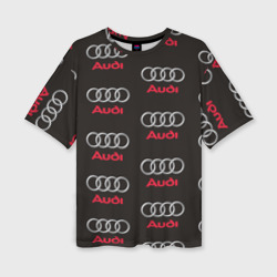 Женская футболка oversize 3D Audi