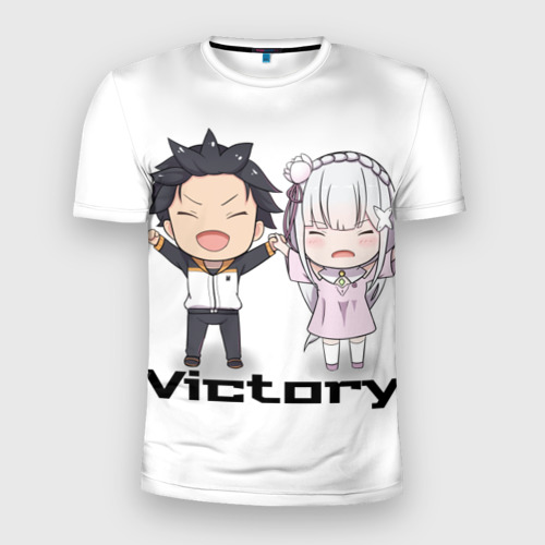 Мужская футболка 3D Slim Re:ZERO VICTORY!