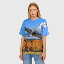 Женская футболка oversize 3D Орел - фото 2