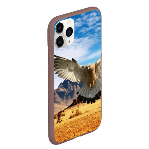 Чехол для iPhone 11 Pro Max матовый Орел, цвет коричневый - фото 3