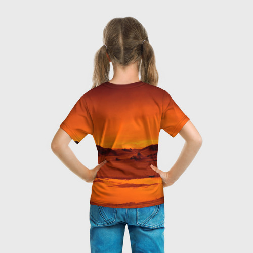 Детская футболка 3D с принтом Орел, вид сзади #2