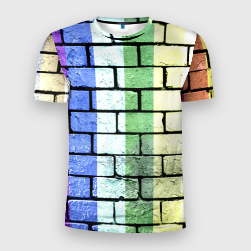 Мужская футболка 3D Slim Стена, цвет 3D печать
