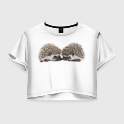 Женская футболка Crop-top 3D Ежик 3