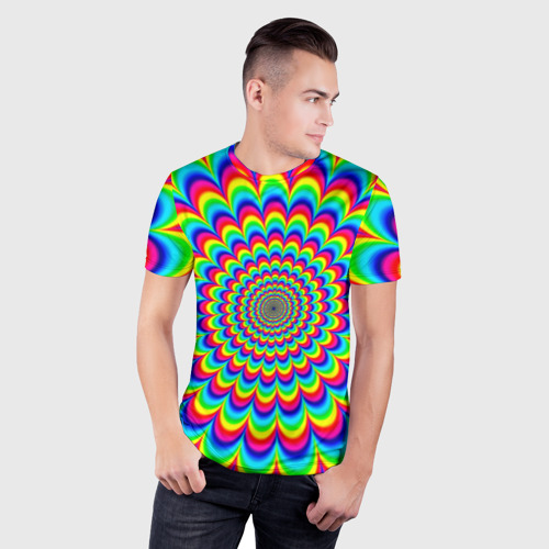 Мужская футболка 3D Slim Psychedelic, цвет 3D печать - фото 3