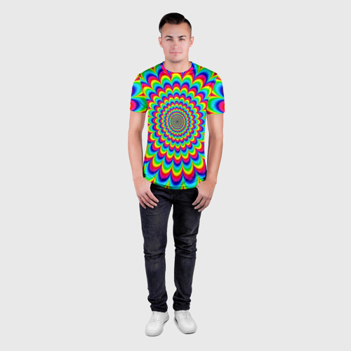 Мужская футболка 3D Slim Psychedelic, цвет 3D печать - фото 4