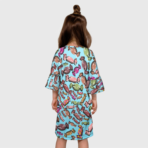 Детское платье 3D Конфеты, цвет 3D печать - фото 5