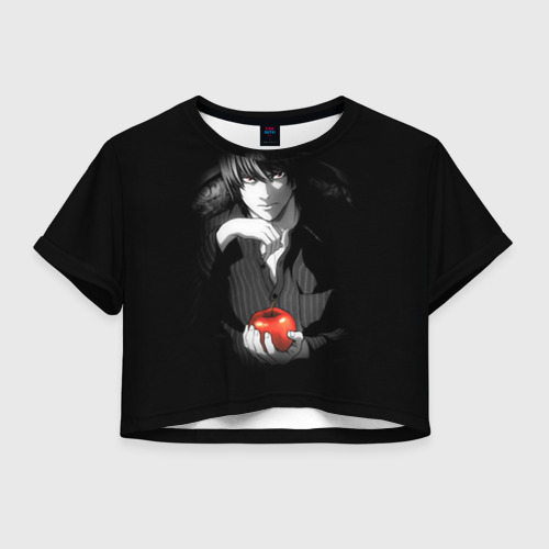 Женская футболка Crop-top 3D Тетрадь смерти 4