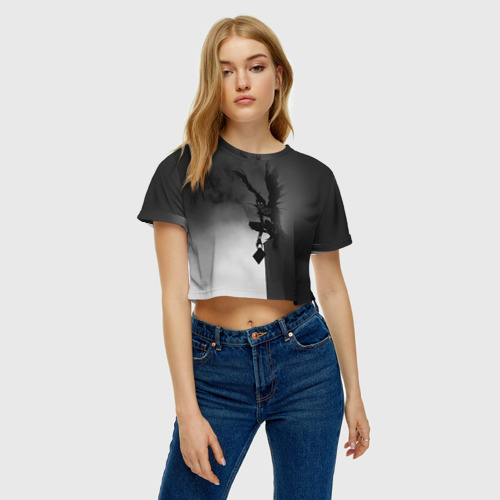 Женская футболка Crop-top 3D Тетрадь смерти 6, цвет 3D печать - фото 3