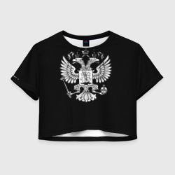 Женская футболка Crop-top 3D Двуглавый орел