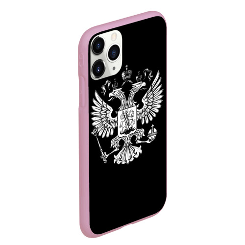 Чехол для iPhone 11 Pro Max матовый Двуглавый орел, цвет розовый - фото 3