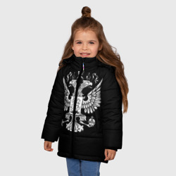 Зимняя куртка для девочек 3D Двуглавый орел - фото 2