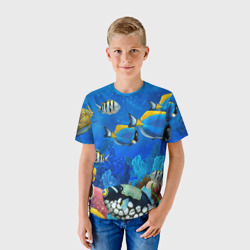 Детская футболка 3D Экзотические рыбки - фото 2