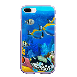 Чехол для iPhone 7Plus/8 Plus матовый Экзотические рыбки