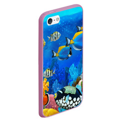 Чехол для iPhone 5/5S матовый Экзотические рыбки - фото 2