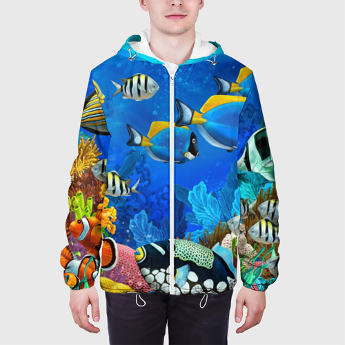 Мужская куртка 3D Экзотические рыбки, цвет 3D печать - фото 4