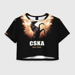 Женская футболка Crop-top 3D CSKA the best