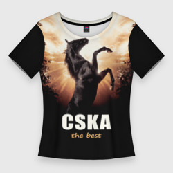 Женская футболка 3D Slim CSKA the best