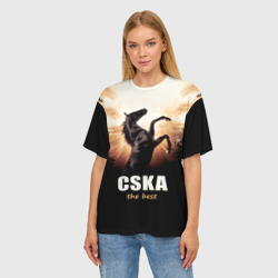 Женская футболка oversize 3D CSKA the best - фото 2