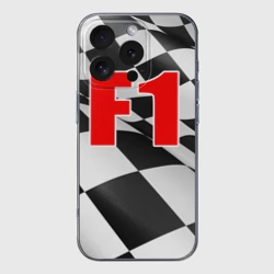 Чехол для iPhone 16 Pro Max силиконовый с защитой камеры Формула 1