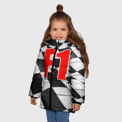 Зимняя куртка для девочек 3D Формула 1 - фото 2