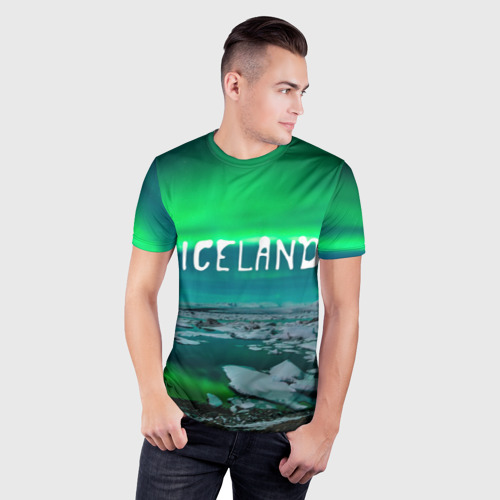 Мужская футболка 3D Slim Исландия, цвет 3D печать - фото 3